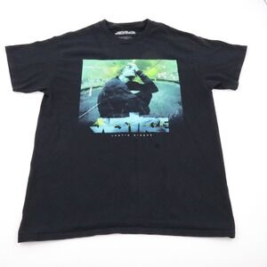 Justin Bieber Justice World Tour T-Shirt Mens Medium Black 2022 Concert Graphic